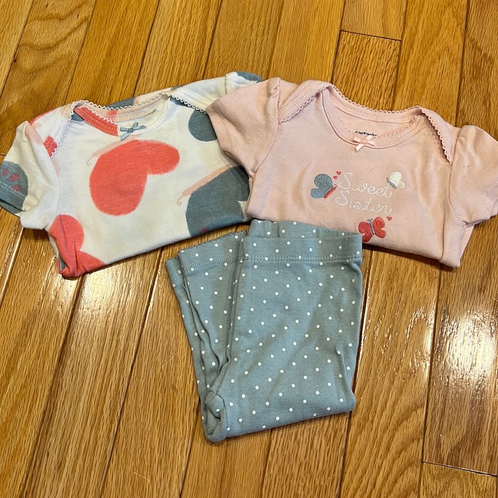 Carter’s Onesies & Matching Pant Set